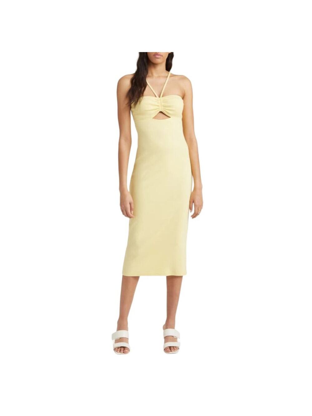 Open Edit Strap Detail Midi Dress Size Small NWOT $59 MSRP